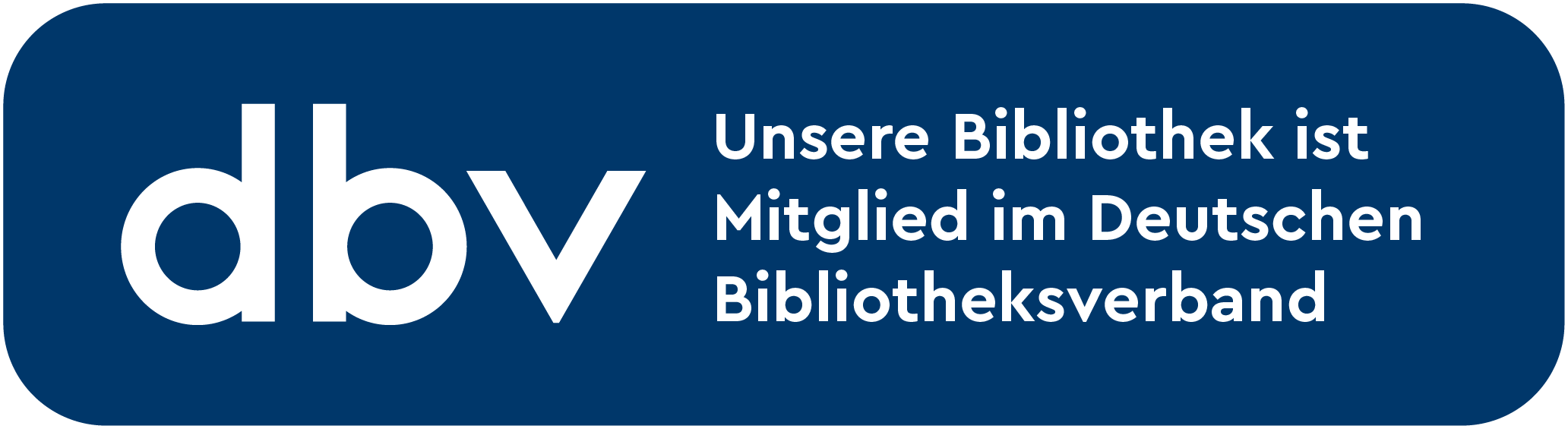 Die Stadtbibliothek ist Mitglied im dbv - Deutscher Bibliotheksverband